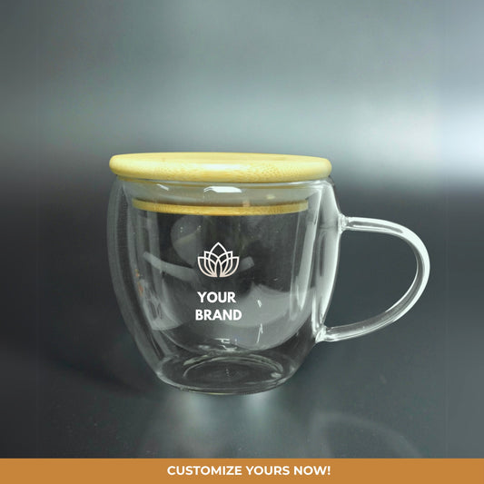 Double Glass with Handle and Wooden Lid??